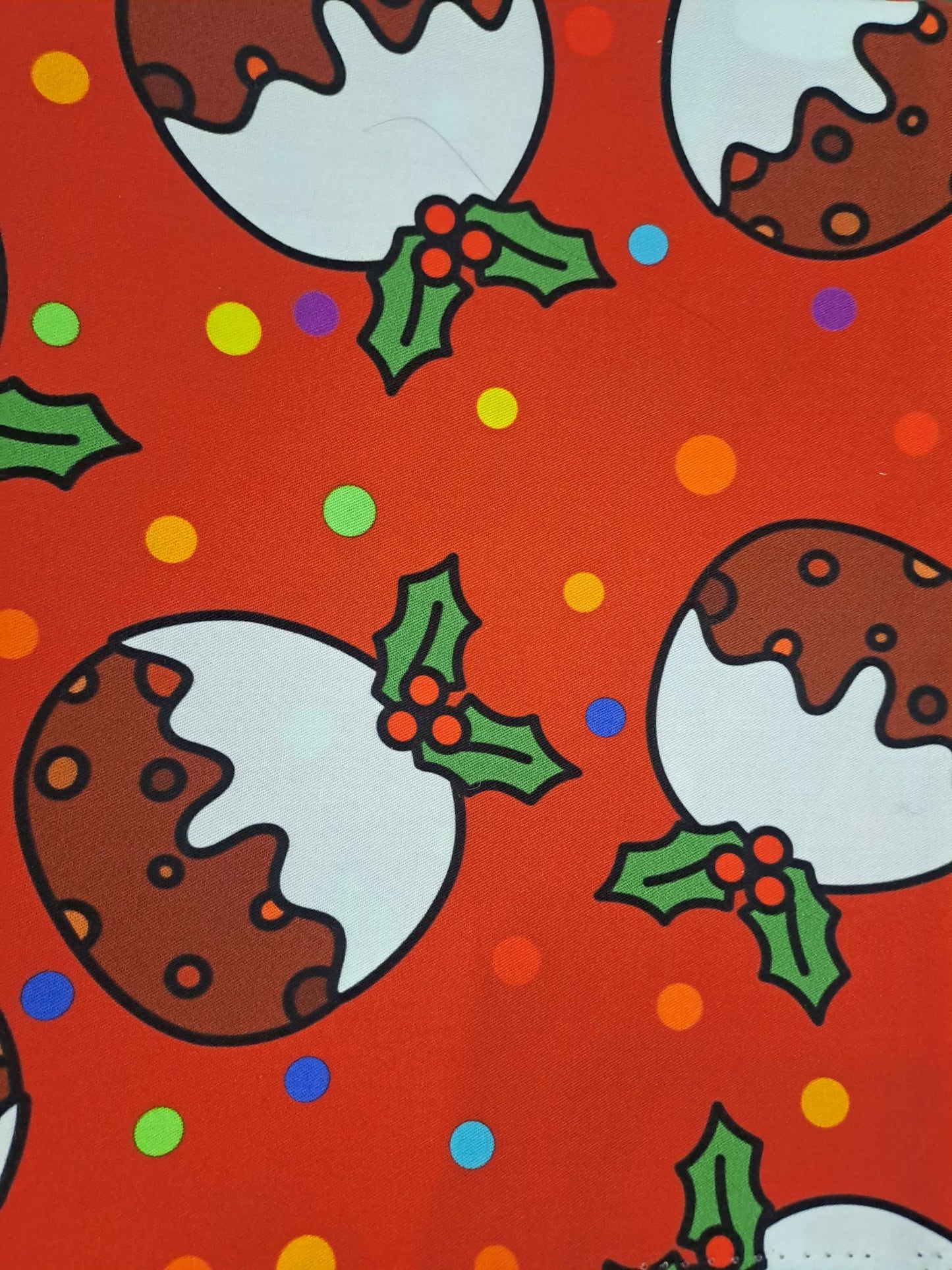 Fabric Mama Christmas Pudding Twill
