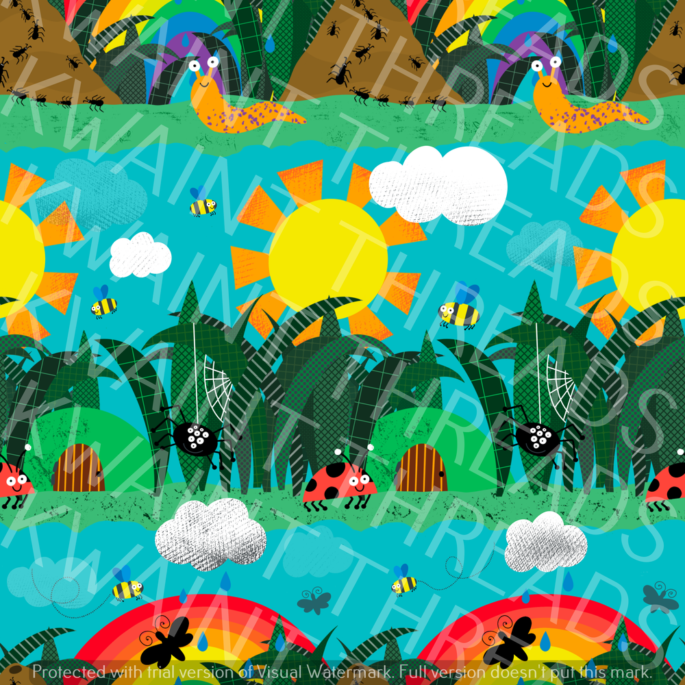 Fabric Mama Little Beasties Ladybug Fabric On Demand Pre Order