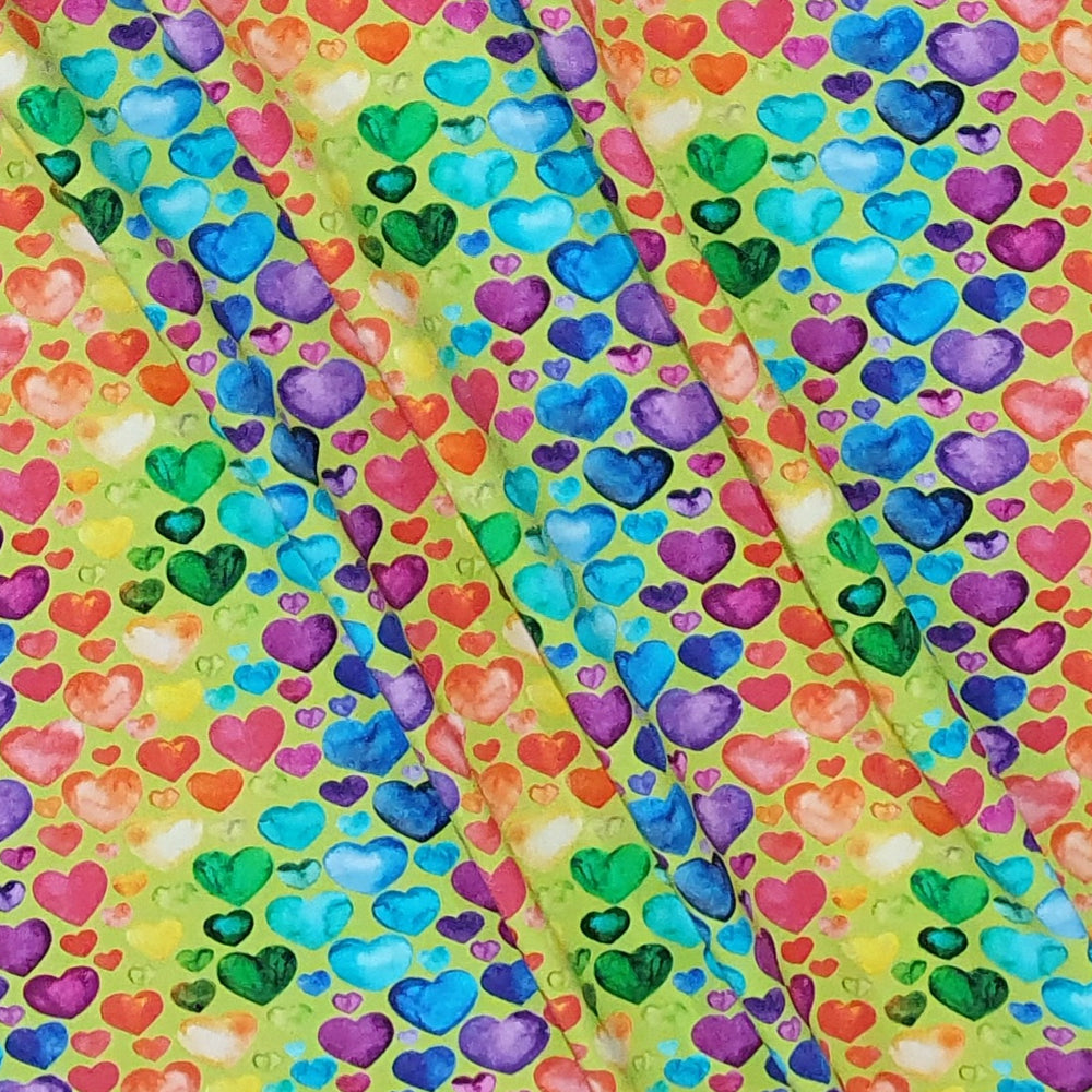 Stenzo Watercolour Hearts Lime