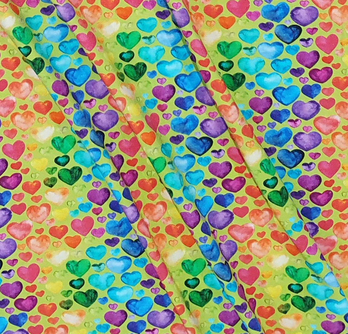 Stenzo Watercolour Hearts Lime