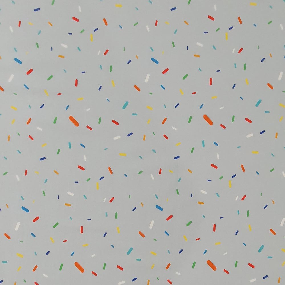 Fabric Mama Coordinate Sprinkles Grey Organic Cotton Lycra Jersey Knit Fa