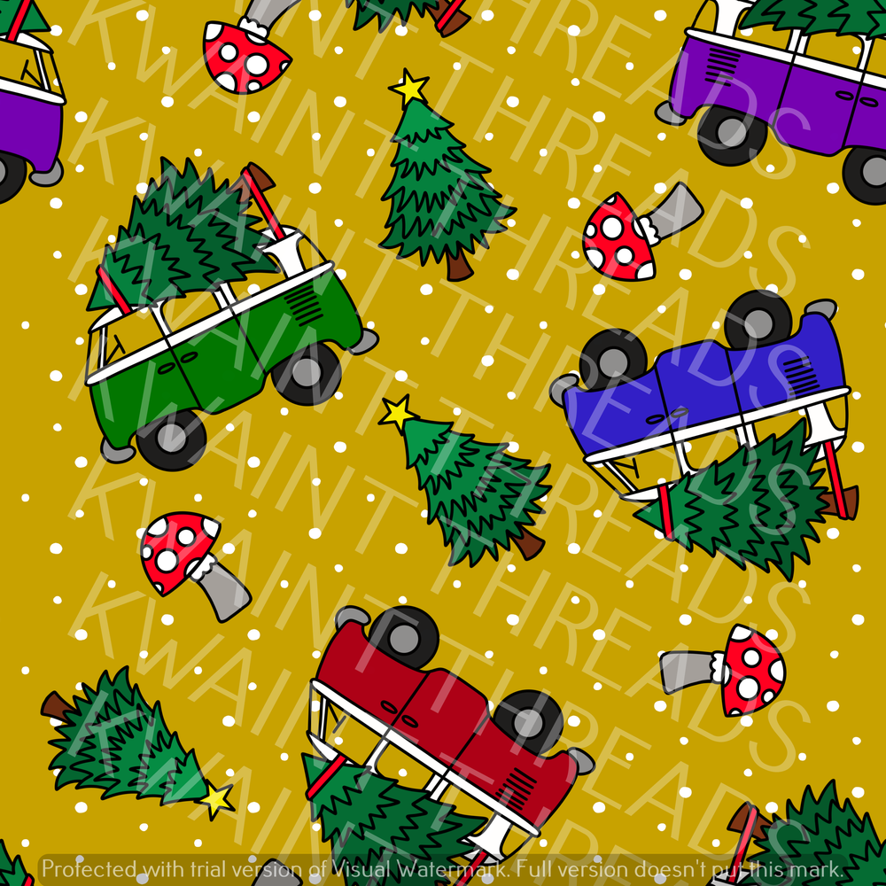 Fabric Mama Festive Foraging Christmas Fabric On Demand Pre Order