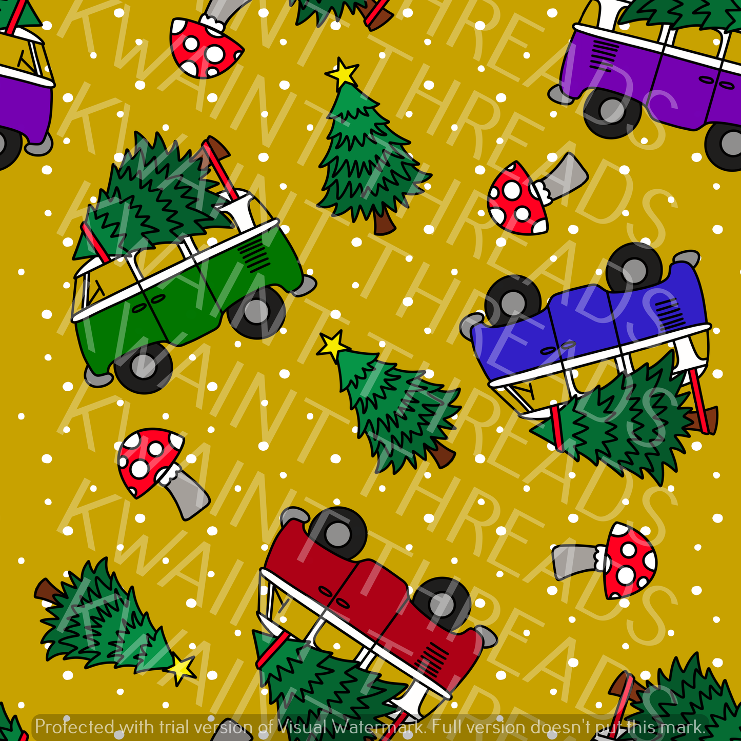 Fabric Mama Festive Foraging Christmas Fabric On Demand Pre Order