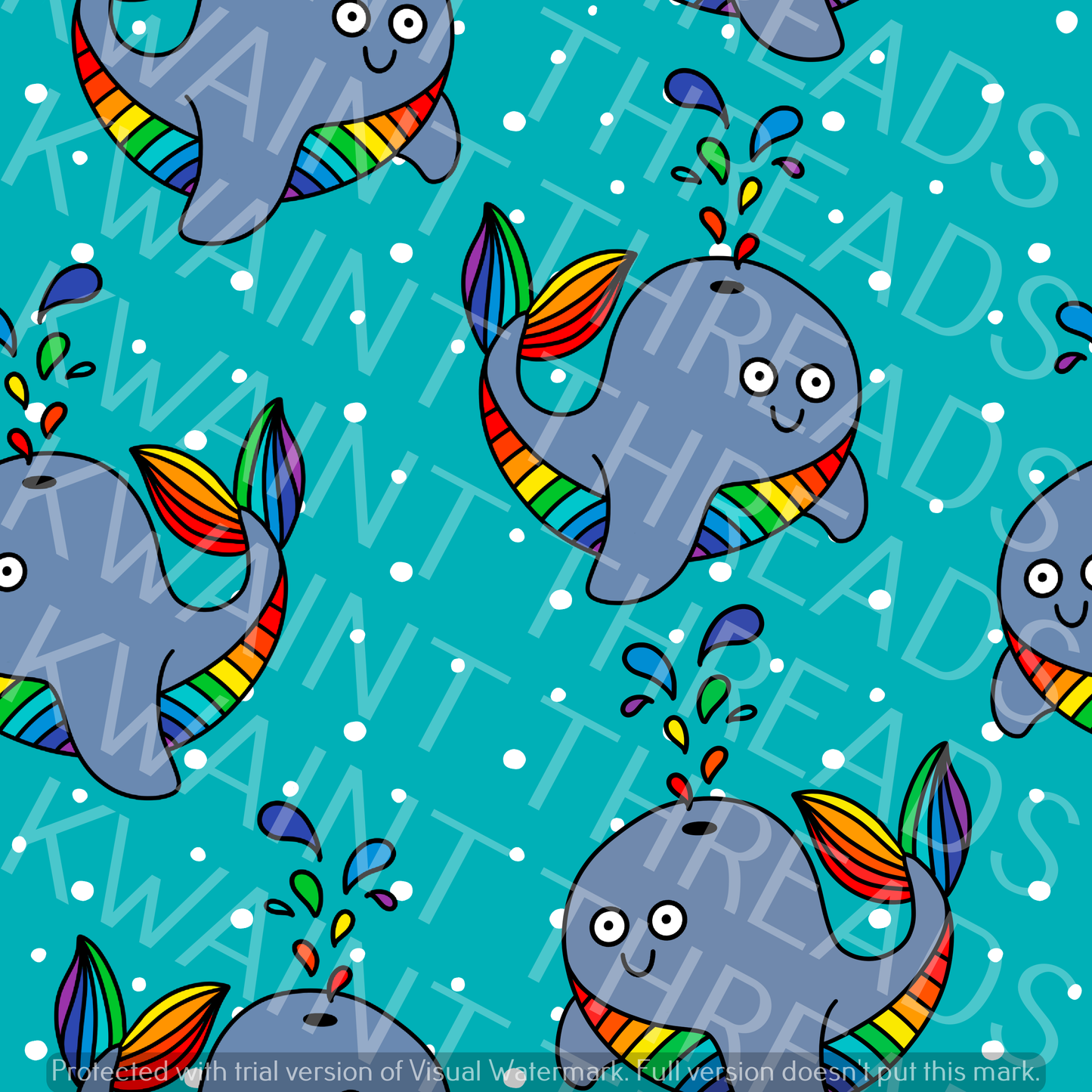 Fabric Mama Whale Hello Whale Fabric On Demand Pre Orde