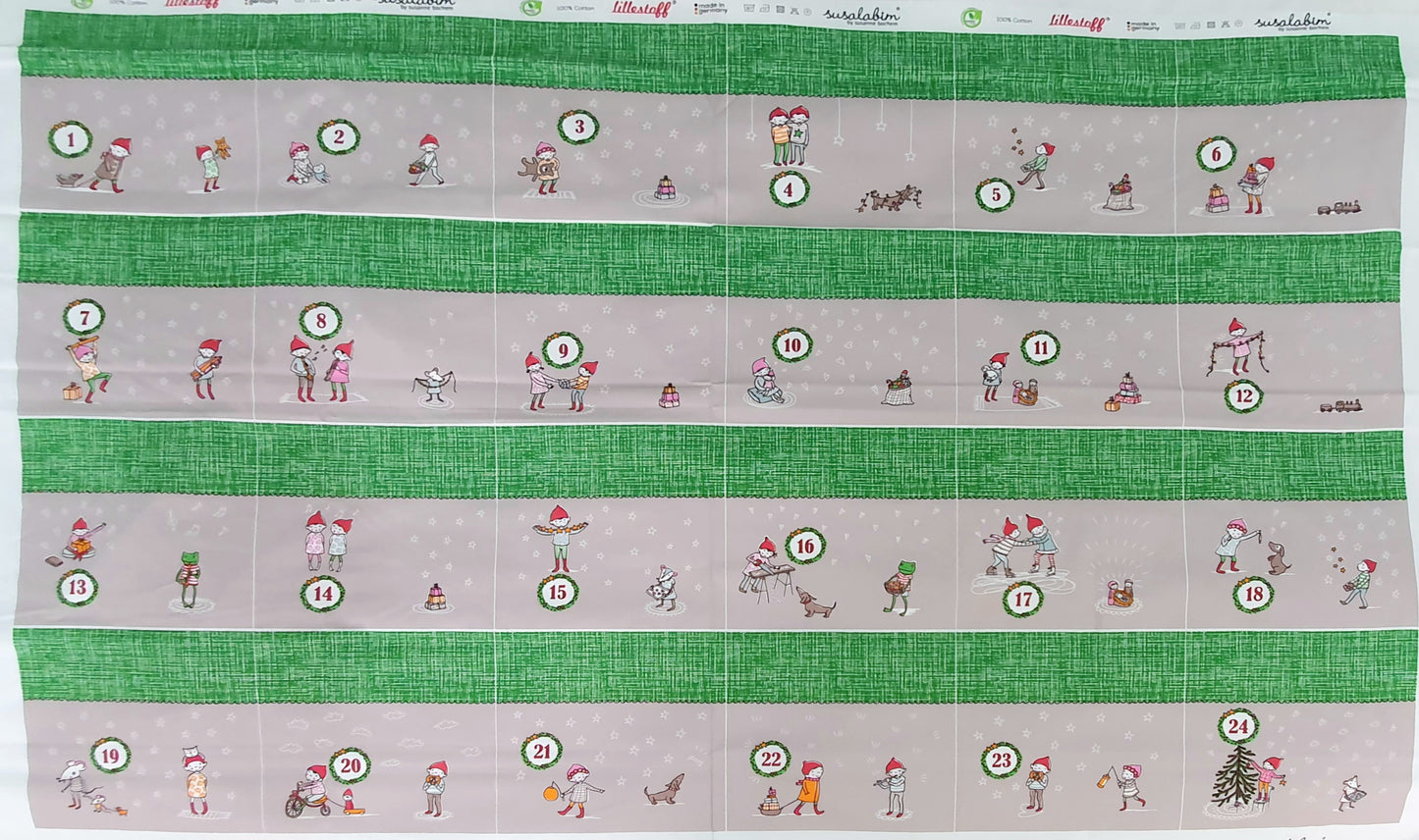 Lillestoff Susalabim's Advent Calendar Green Susalabims Adventskalender Grun