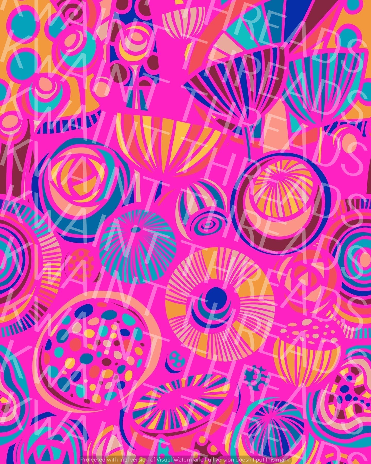 Karly Art Pink Flowers Fabric On Demand Pre Order