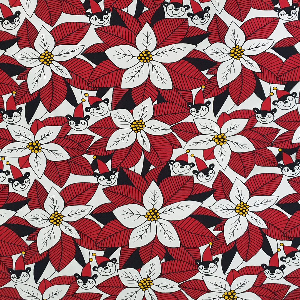 
                      
                        PaaPii Poinsettias Red Christmas Organic Cotton Lycra
                      
                    