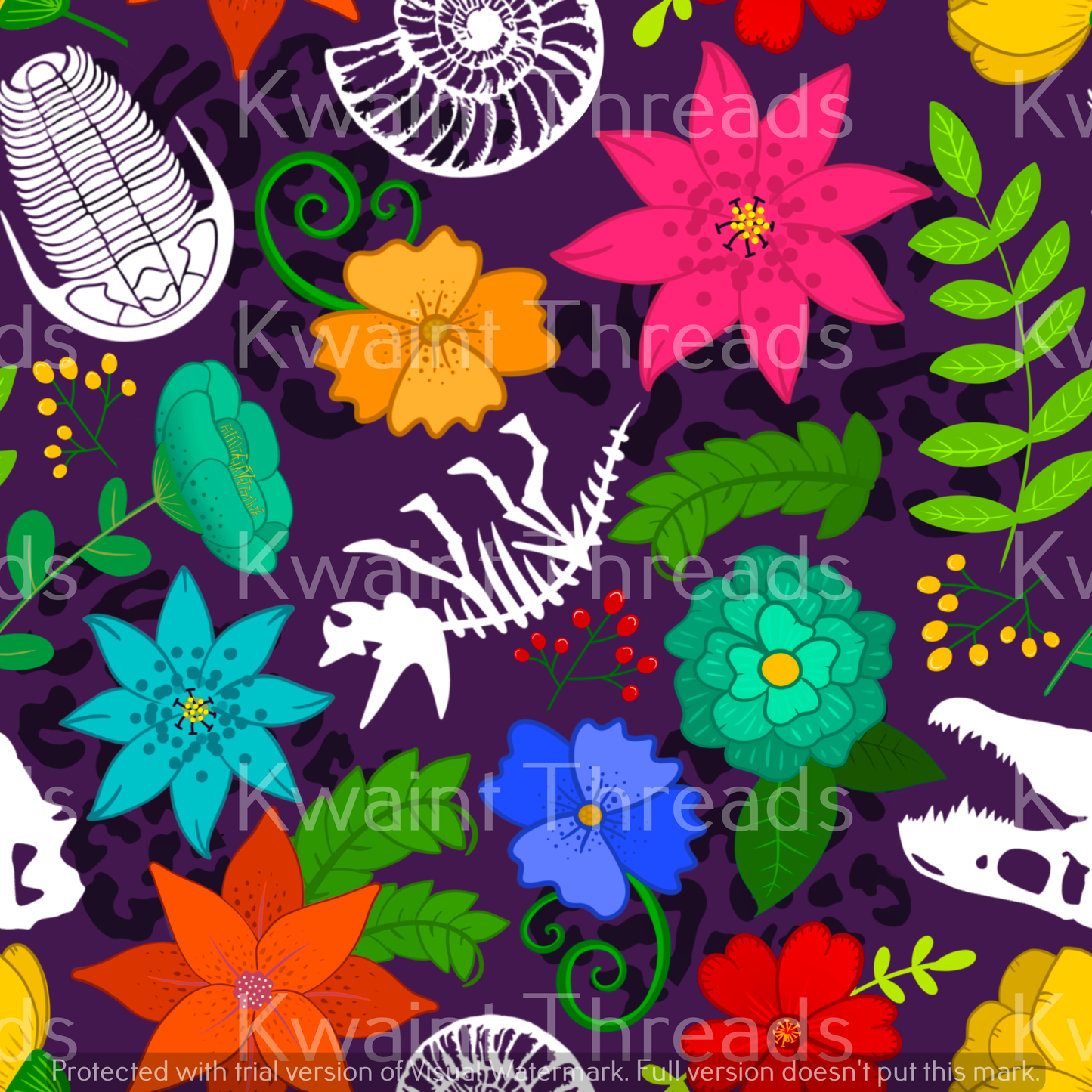 Fabric Mama Fossils and Flowers On Demand Pre Order