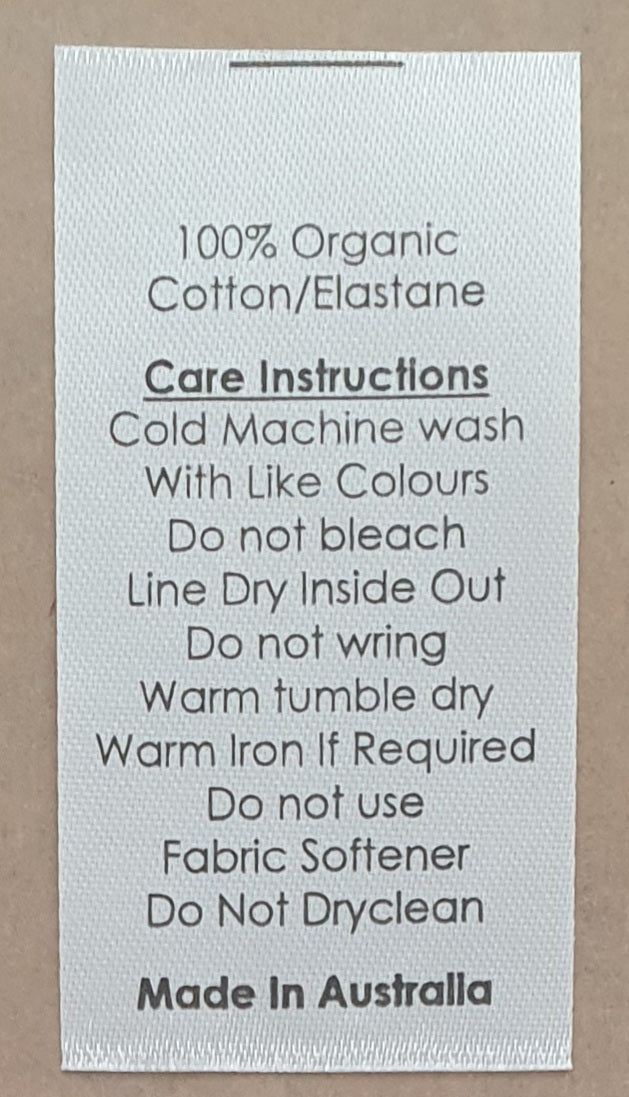 Kwaint Labels 25 Pack Organic Cotton Lycra Care Labels Clothing Labels Sew in