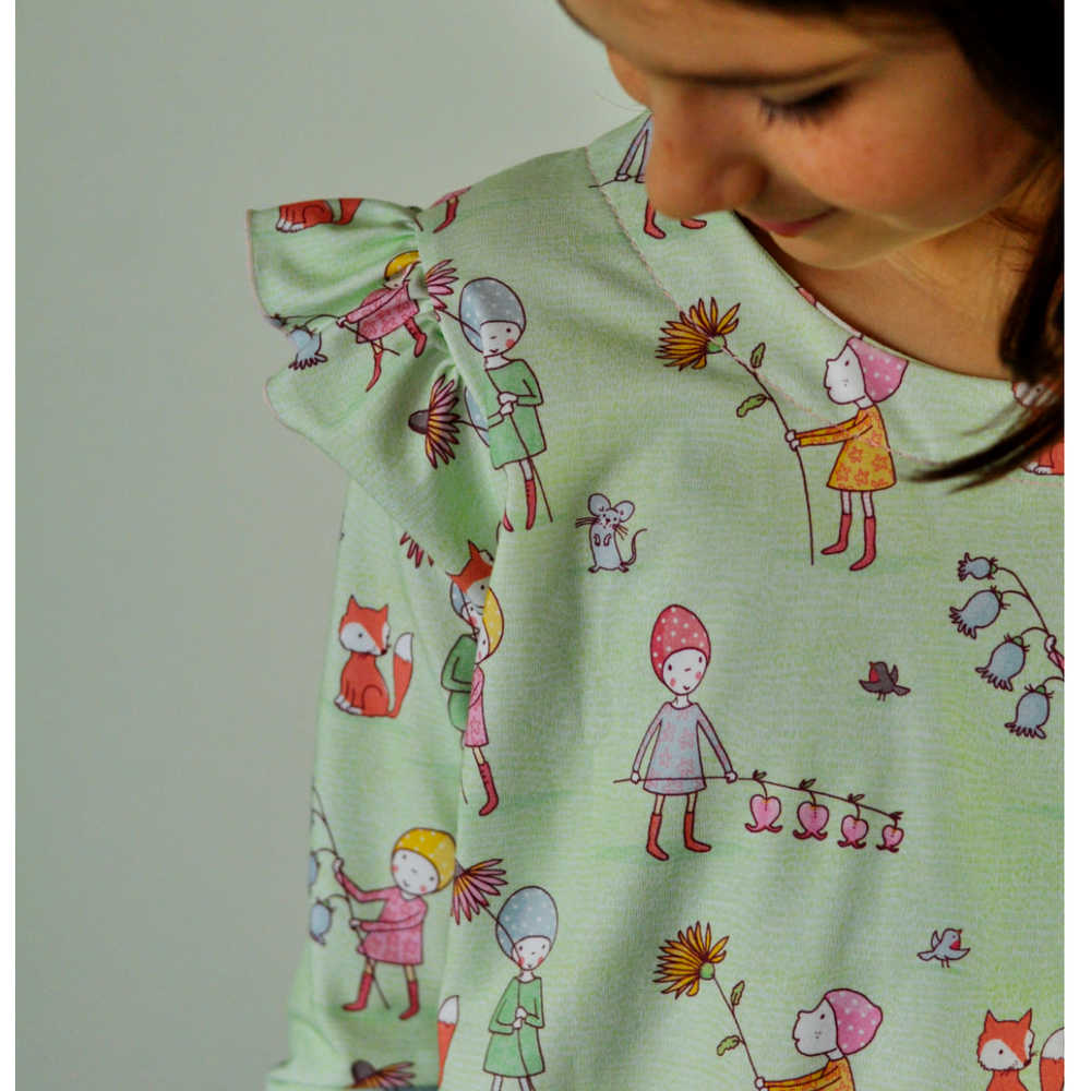 
                      
                        Lillestoff Susalabims Flower Children Organic Cotton Lycra French Terry Fabric
                      
                    