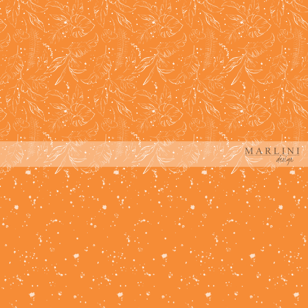 
                      
                        Marlini Tropical Leaves Orange Border Print
                      
                    