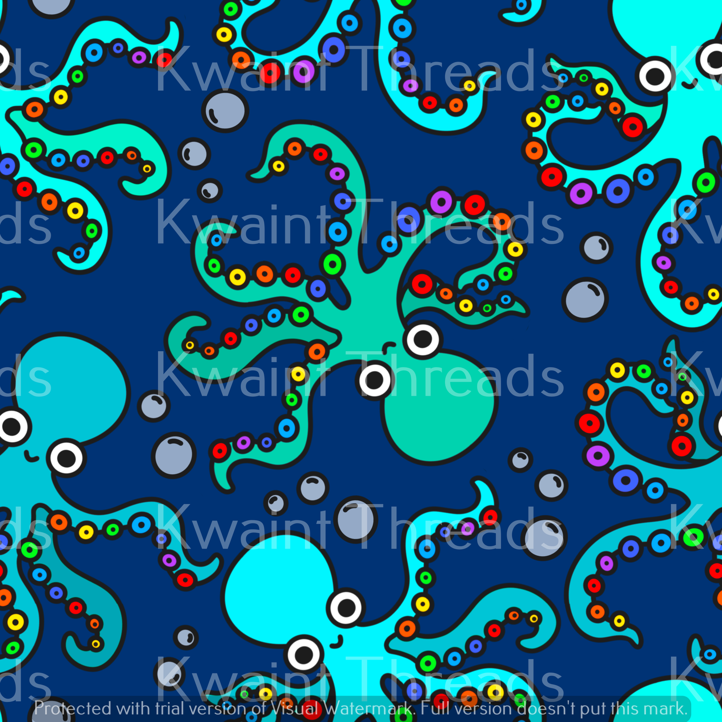 Fabric Mama Rainbow Octopi On Demand Pre Order Octopus