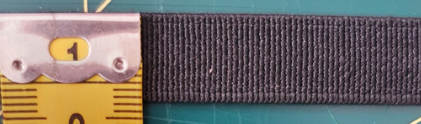 12mm Elastic Black High Density Non Roll Elastic