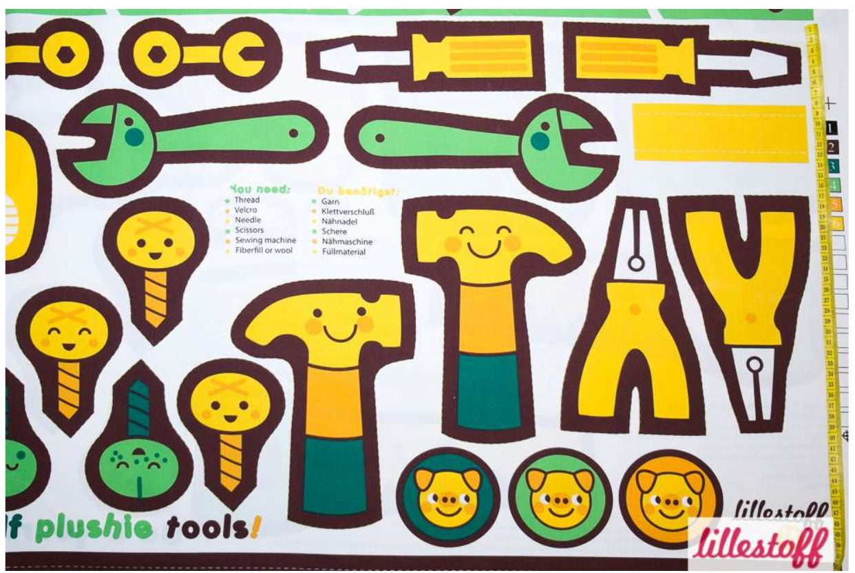 Lillestoff Sewing Set Tools Softies Organic 100% Cotton Woven Fabric