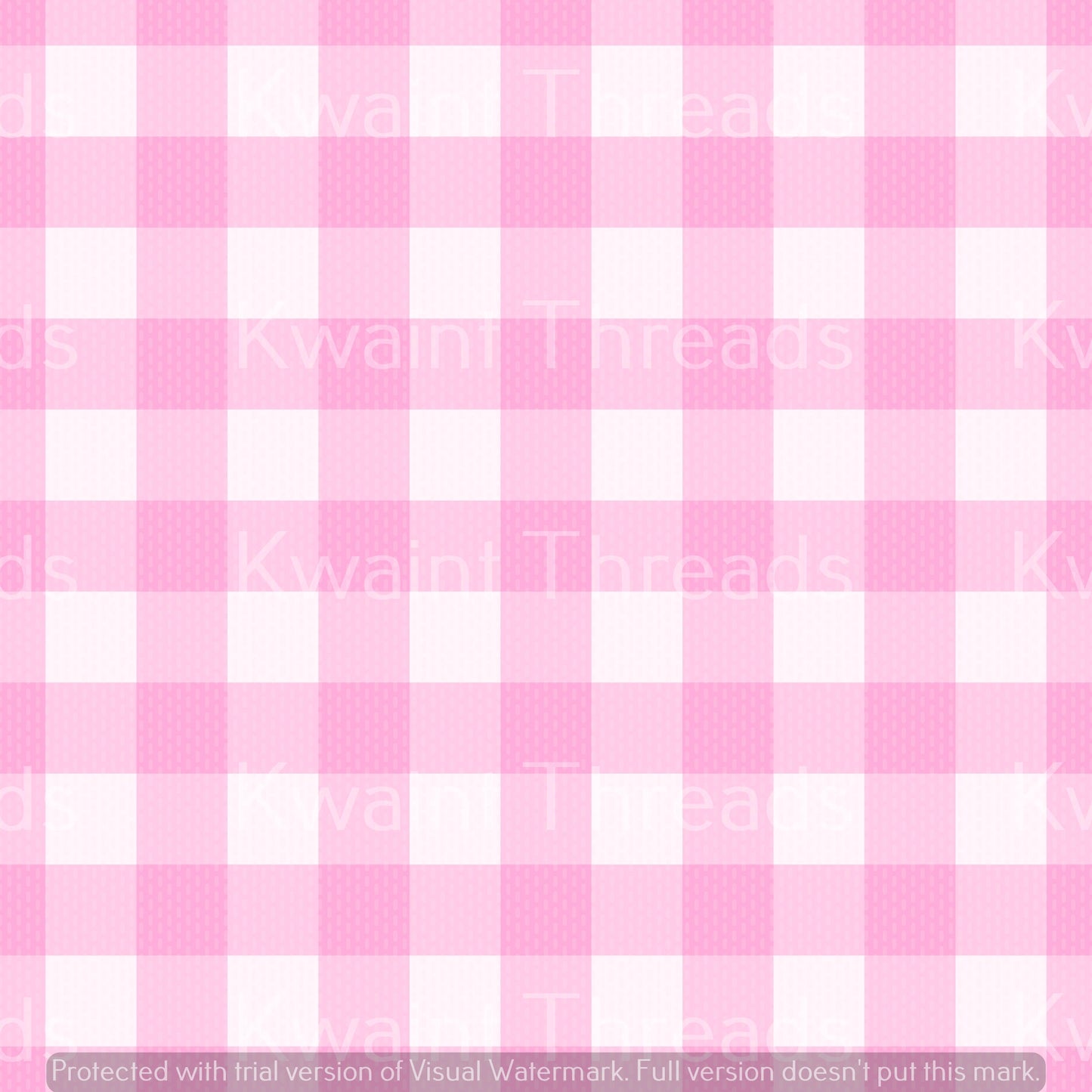 Kwaint Pink Checks Chequered Print Pre order Fabric