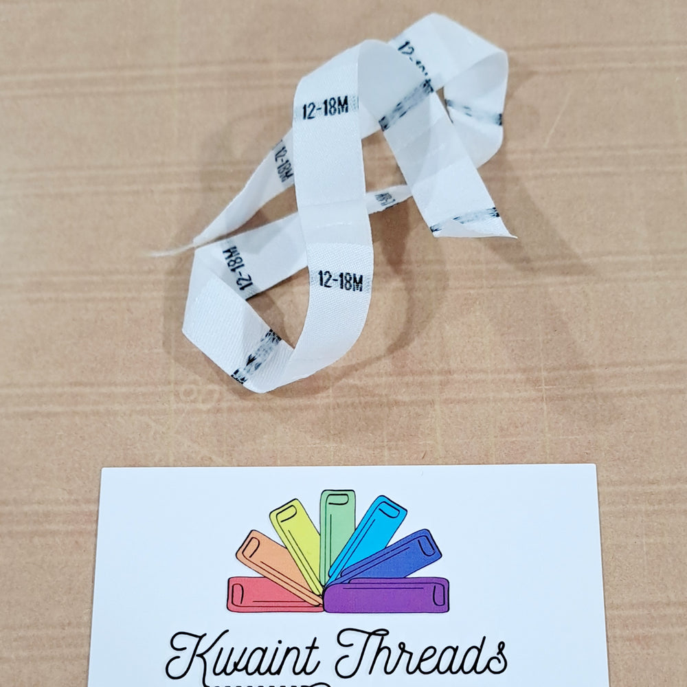 
                      
                        White Size Labels Sizes NB to 24 Months Clothing Tags Sizes Tags
                      
                    