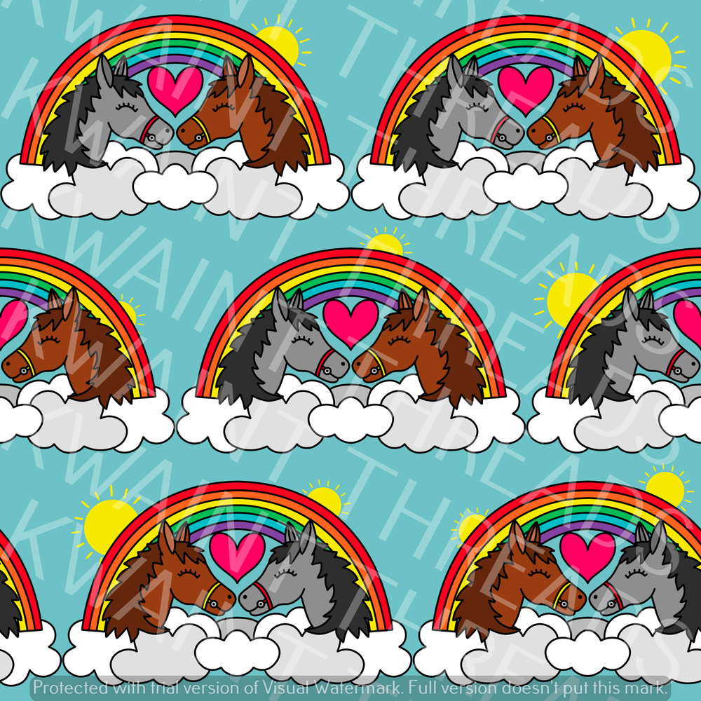 Fabric Mama Giddyup Horse Love Fabric On Demand Pre Order