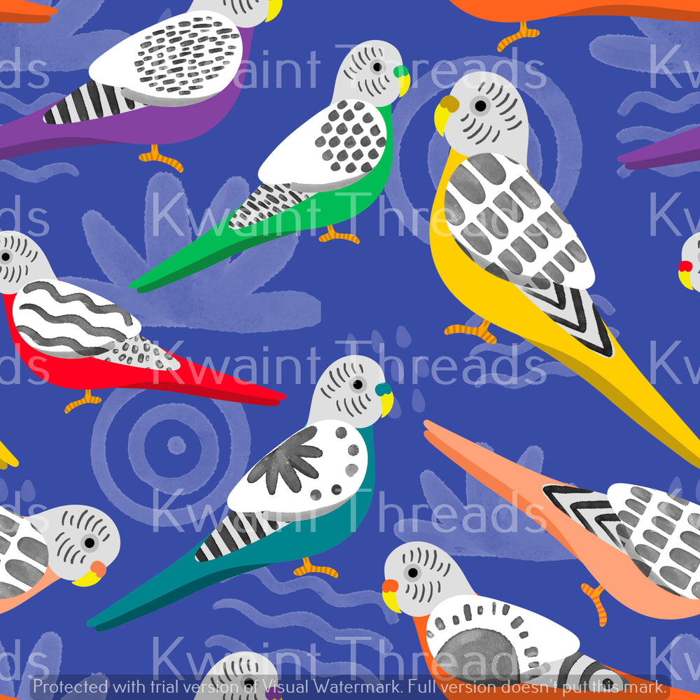 Fabric Mama Budgies On Demand Pre Order
