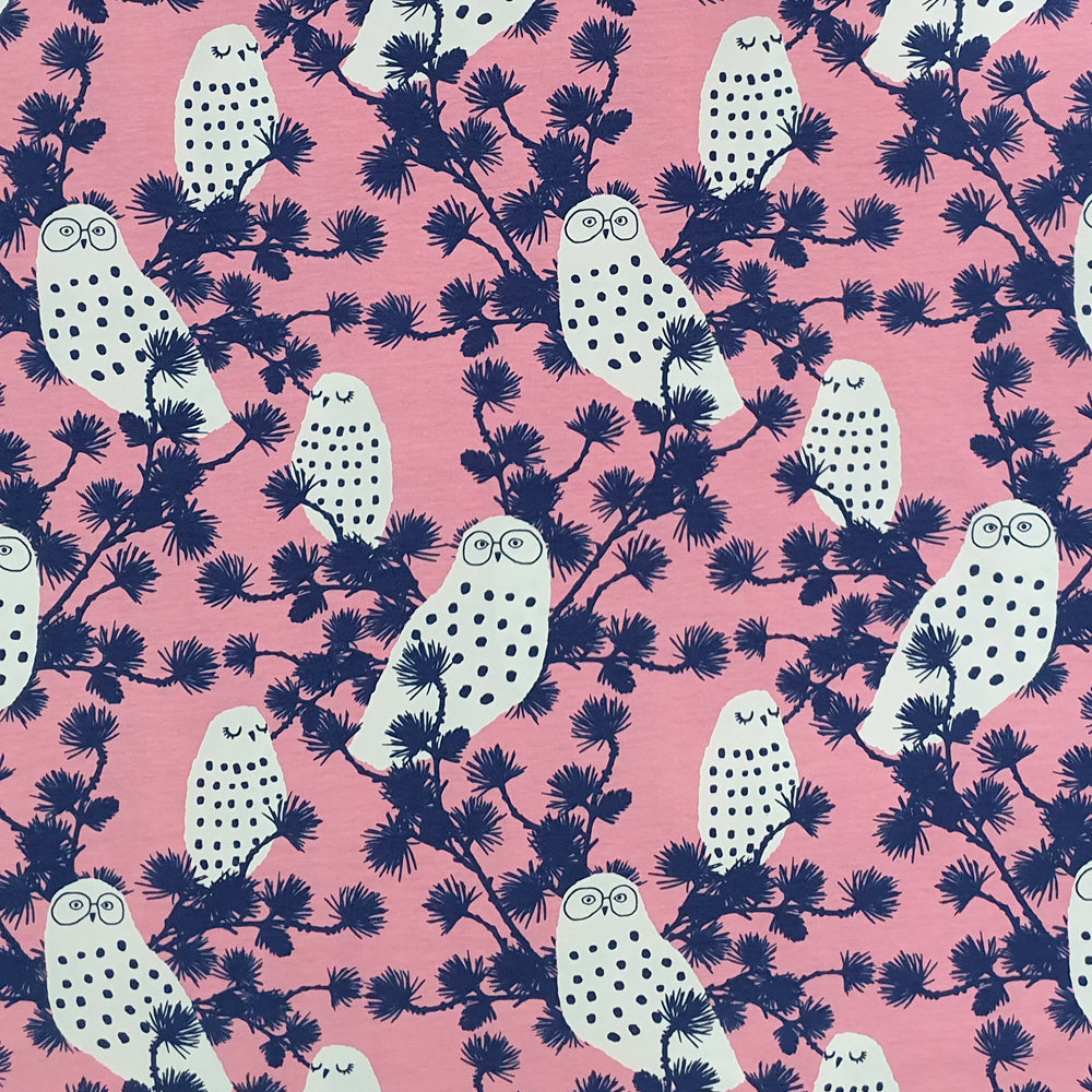 
                      
                        PaaPii Snow Owls Pink Blueberry Organic Cotton Lycra
                      
                    