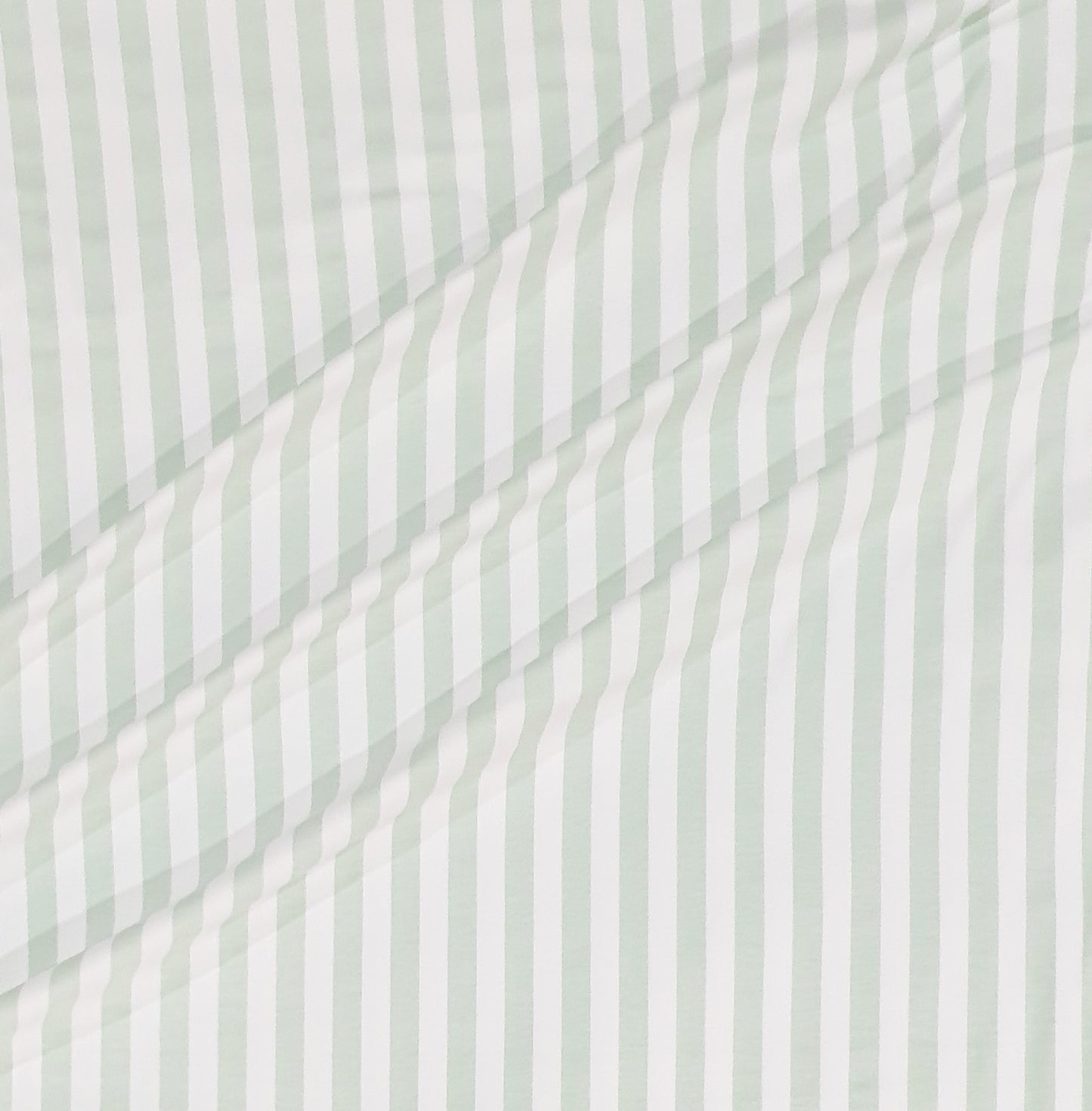 Tygdrommar Mint Green Vertical Lines Stripes Organic Cotton Knit Fabric