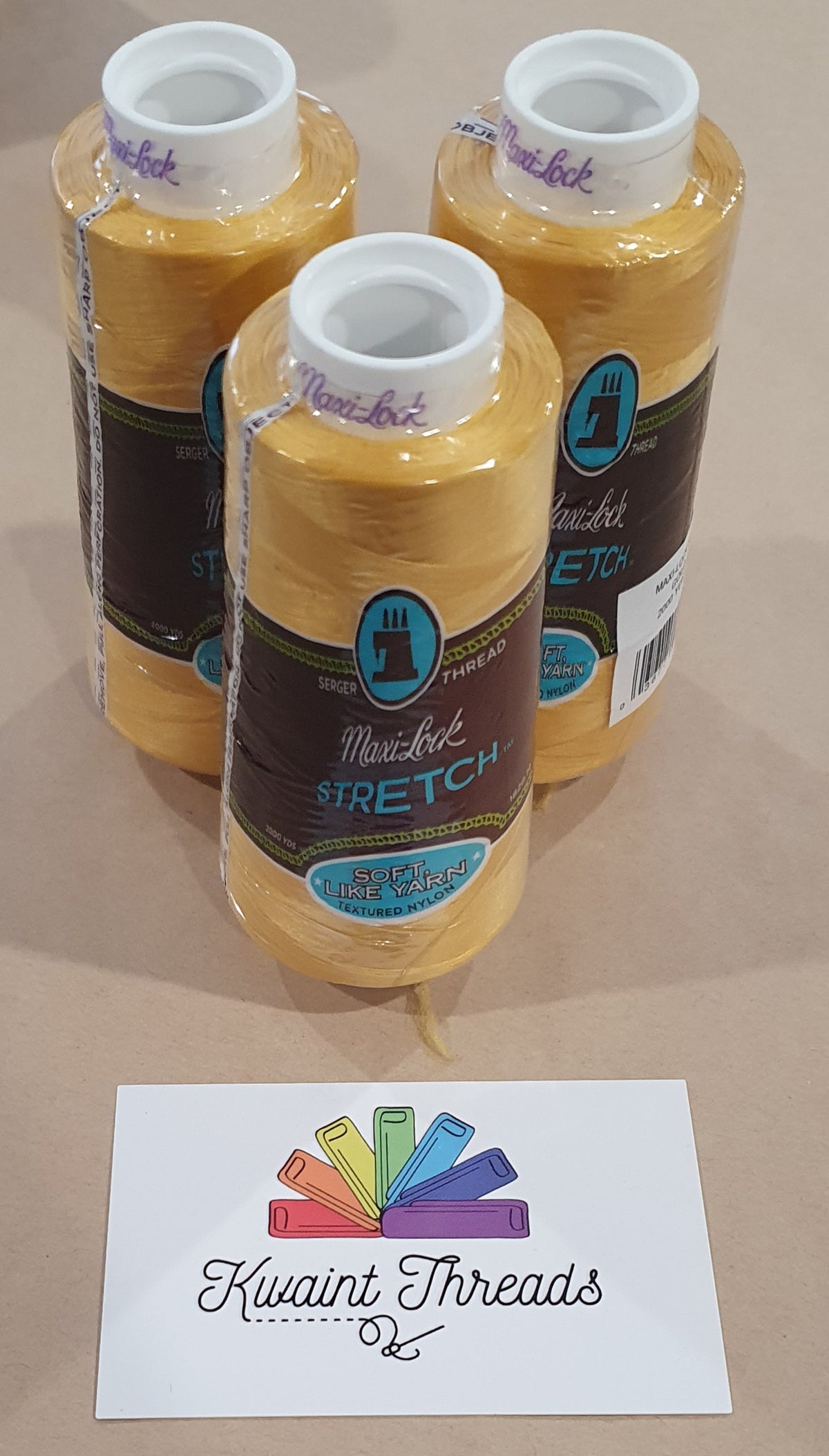 Chunky Gold Thread Gold Yellow Maxi Lock Stretch Thread – Kwaint Threads