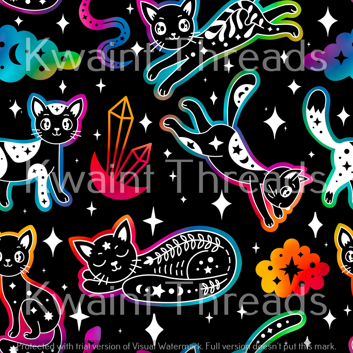 Fabric Mama Cosmic Cats Pre order