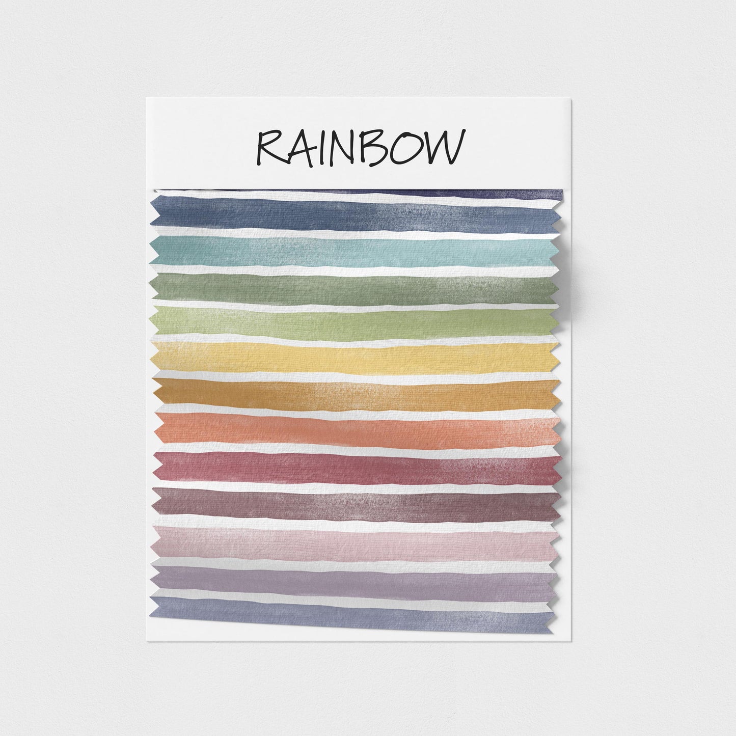 Ella Randall Watercolour Stripes Rainbow Fabric On Demand Pre-Order