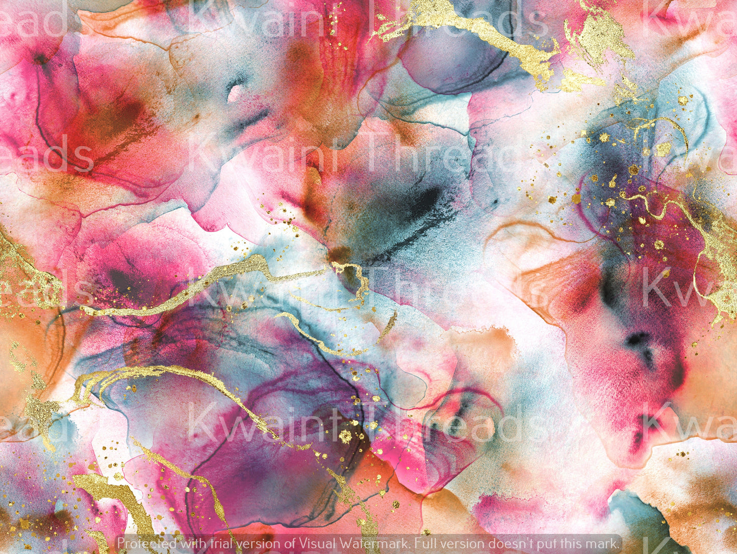 Kwaint Rose Coloured Swirls Pre order Fabric