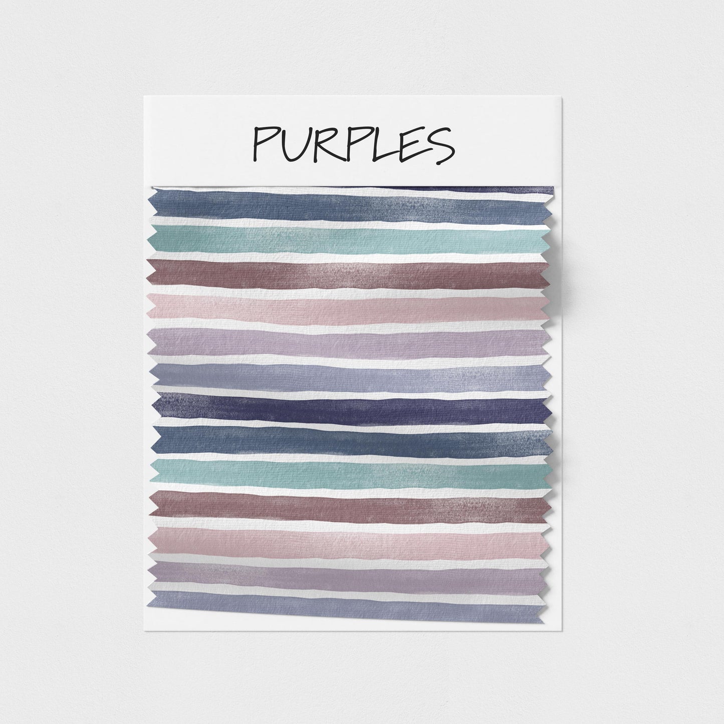 Ella Randall Watercolour Stripes Purples Fabric On Demand Pre-Order