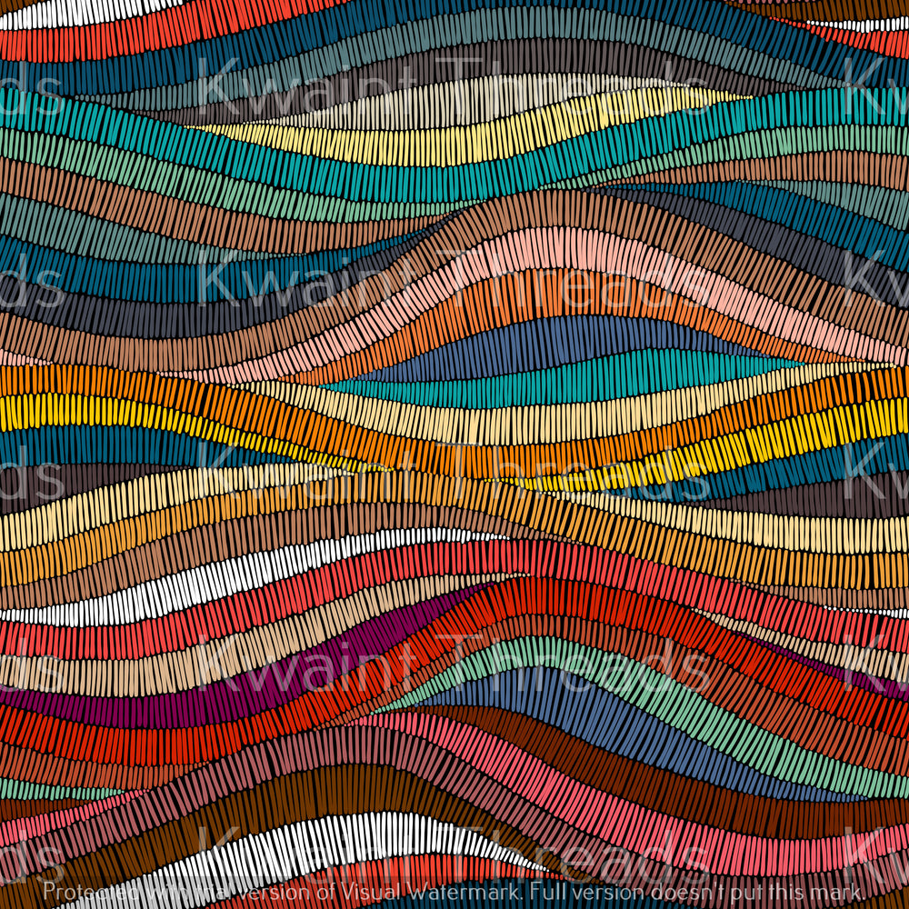 Kwaint Embroidery Waves Pre order Fabric