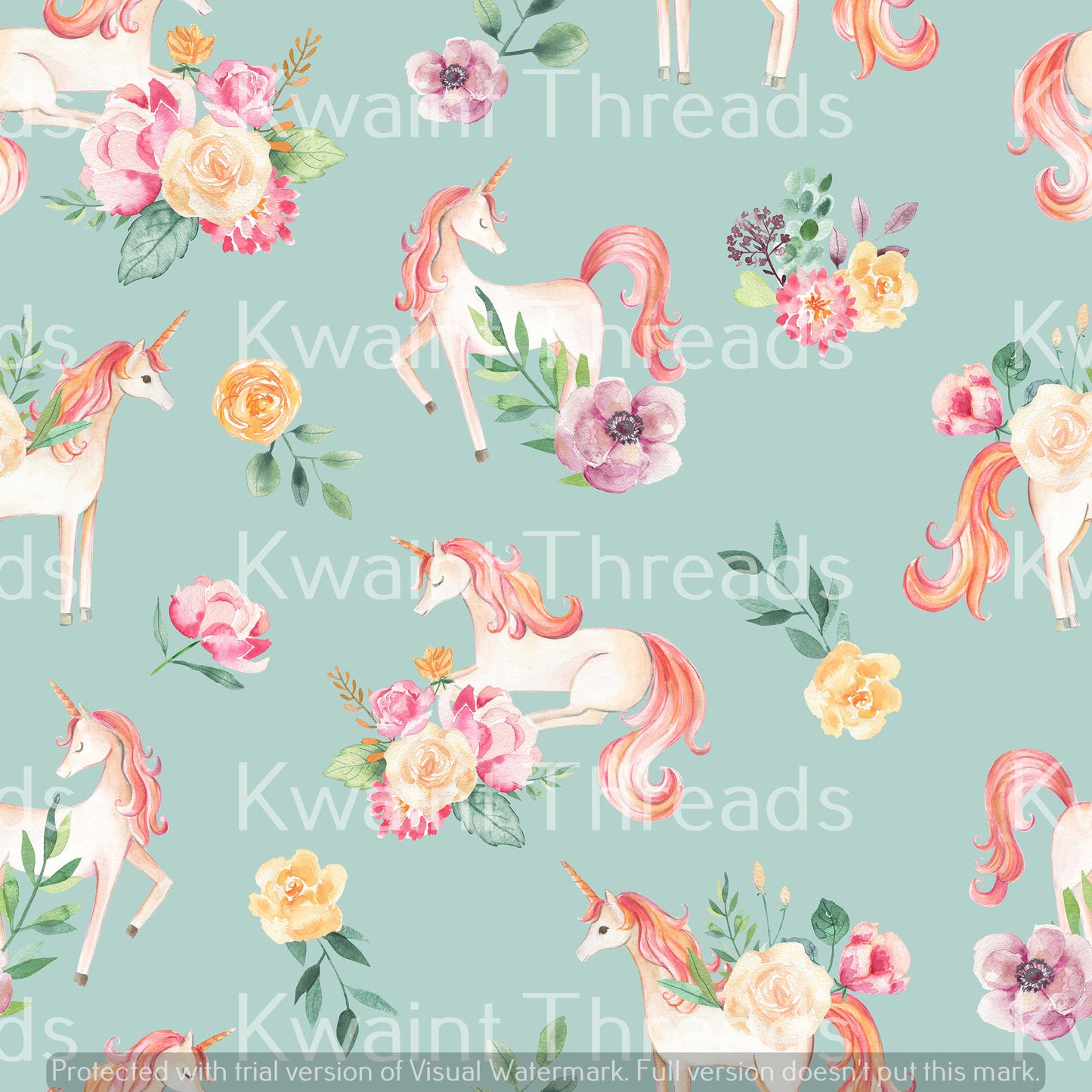 Kwaint Unicorns Mint
