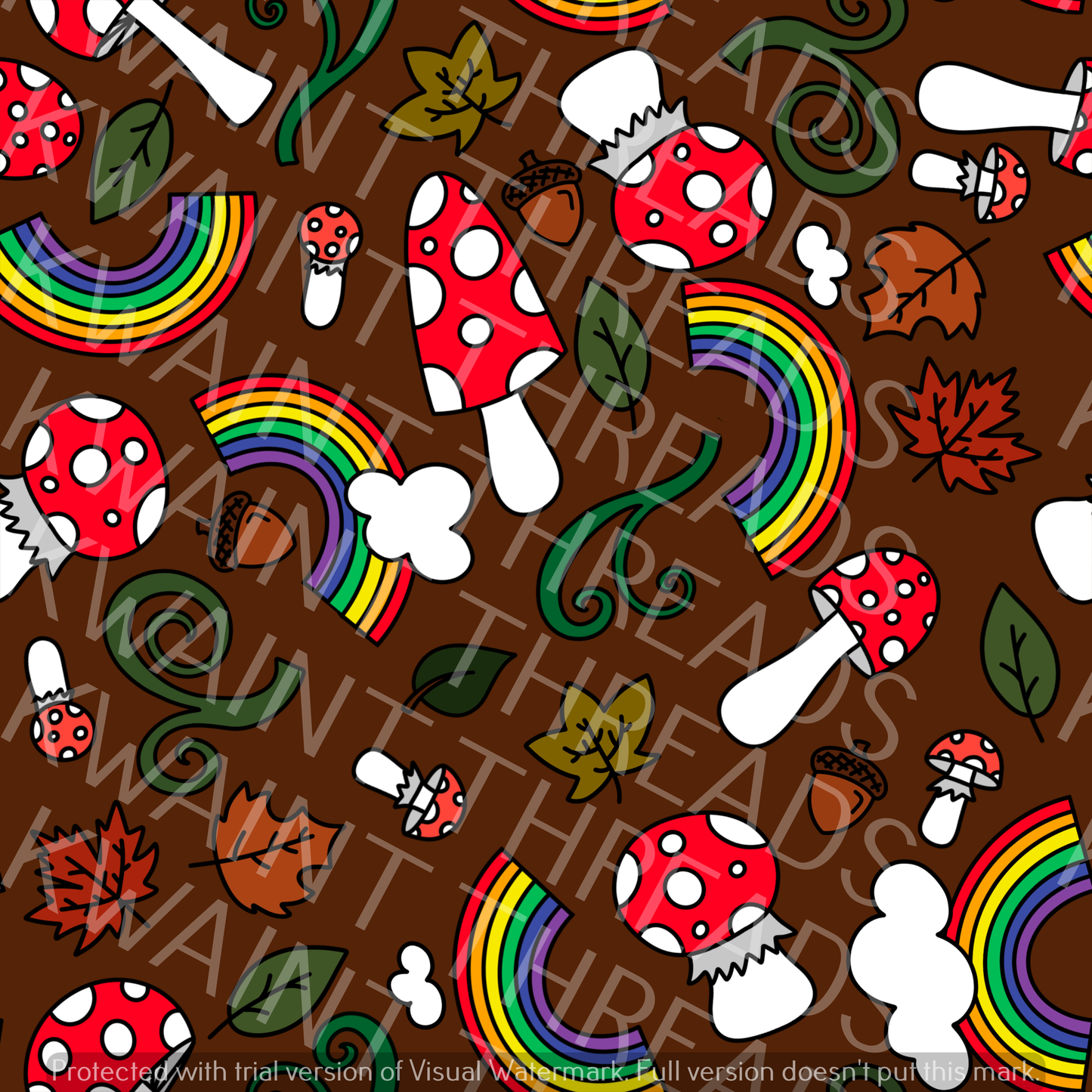 Fabric Mama Muddy Mushrooms Fabric On Demand Pre Order