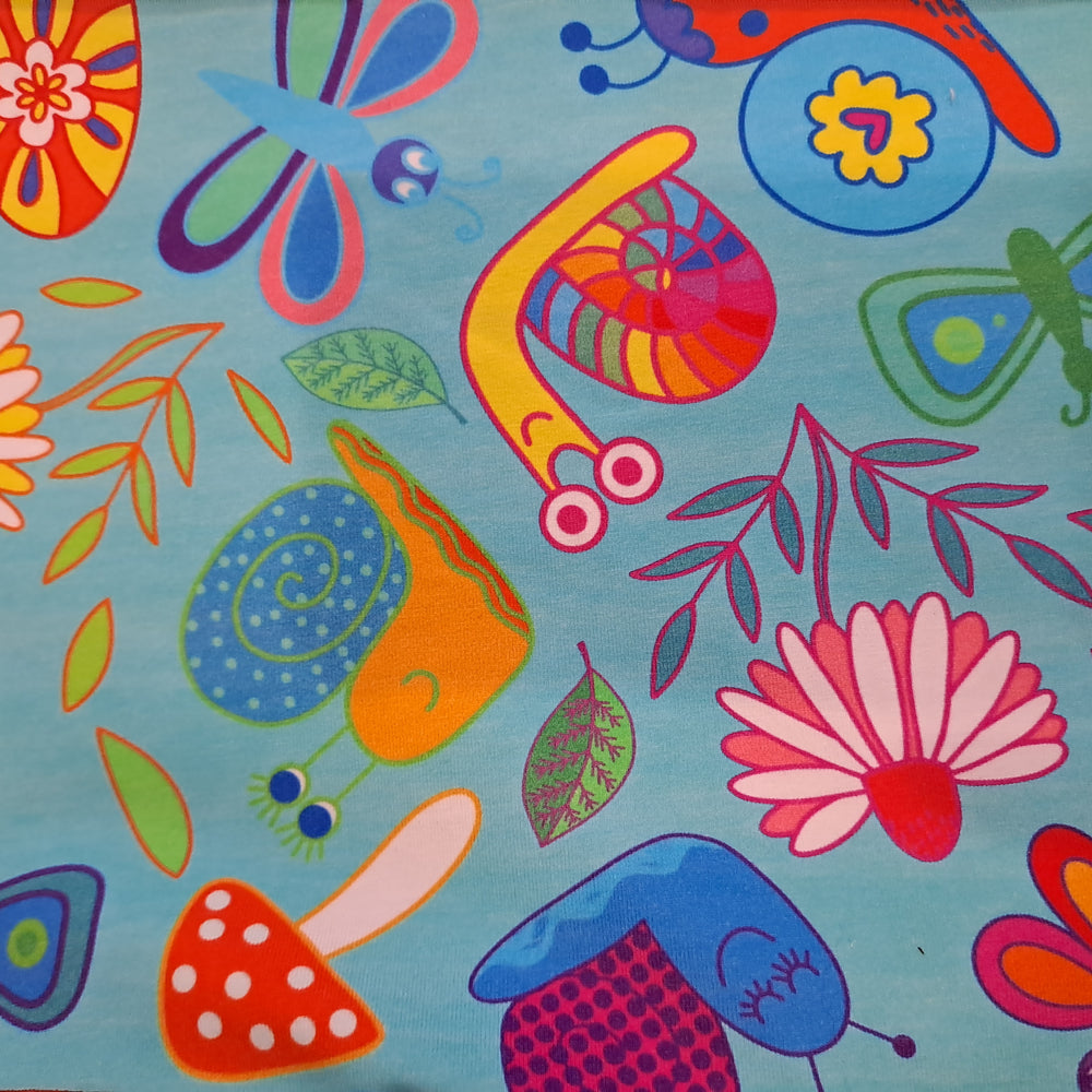 Karly Art Snails 180gsm Cotton Lycra