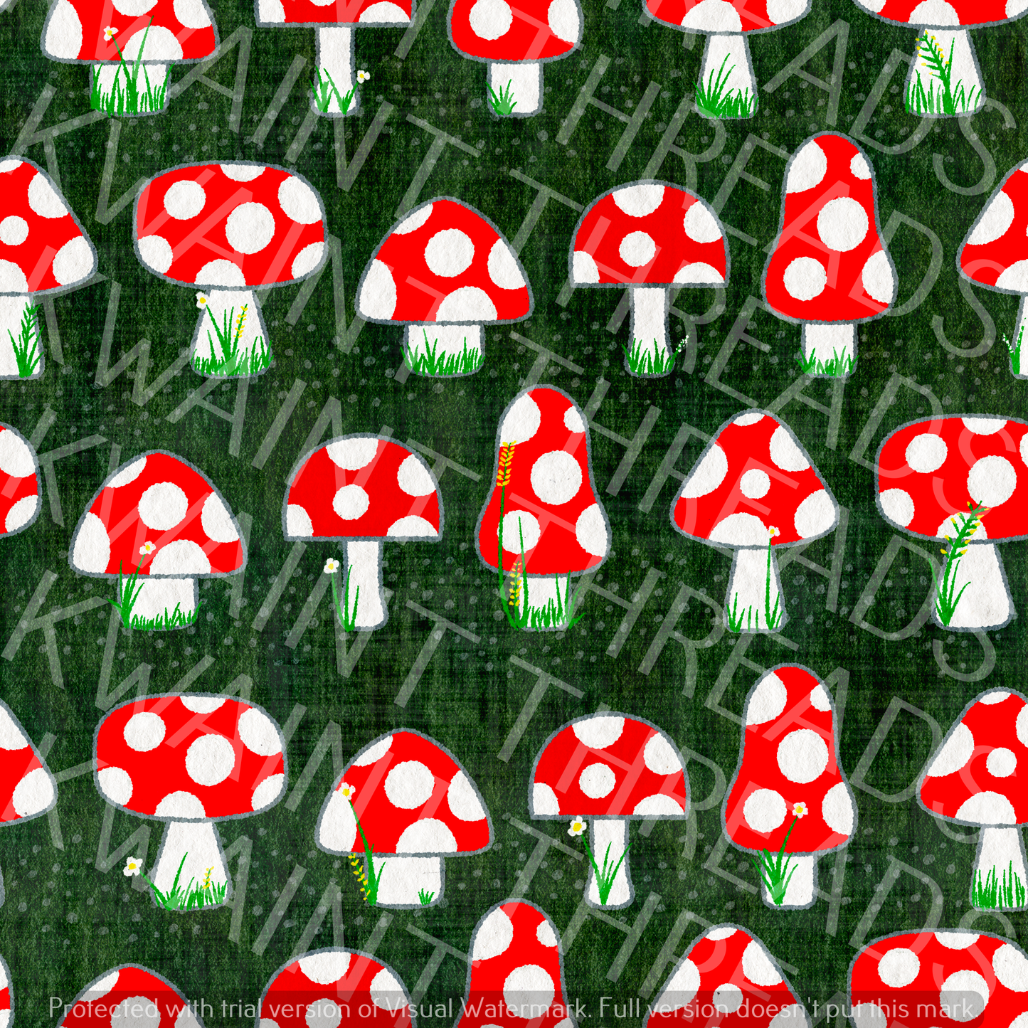 Fabric Mama So Many Mushrooms Fabric On Demand Pre Order