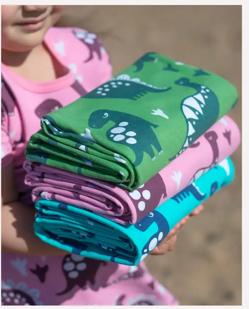 
                      
                        PaaPii Dinosaurs Pink Cotton Lycra
                      
                    