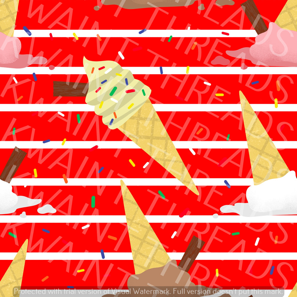 Fabric Mama With Sprinkles Ice Cream Fabric On Demand Pre Orde