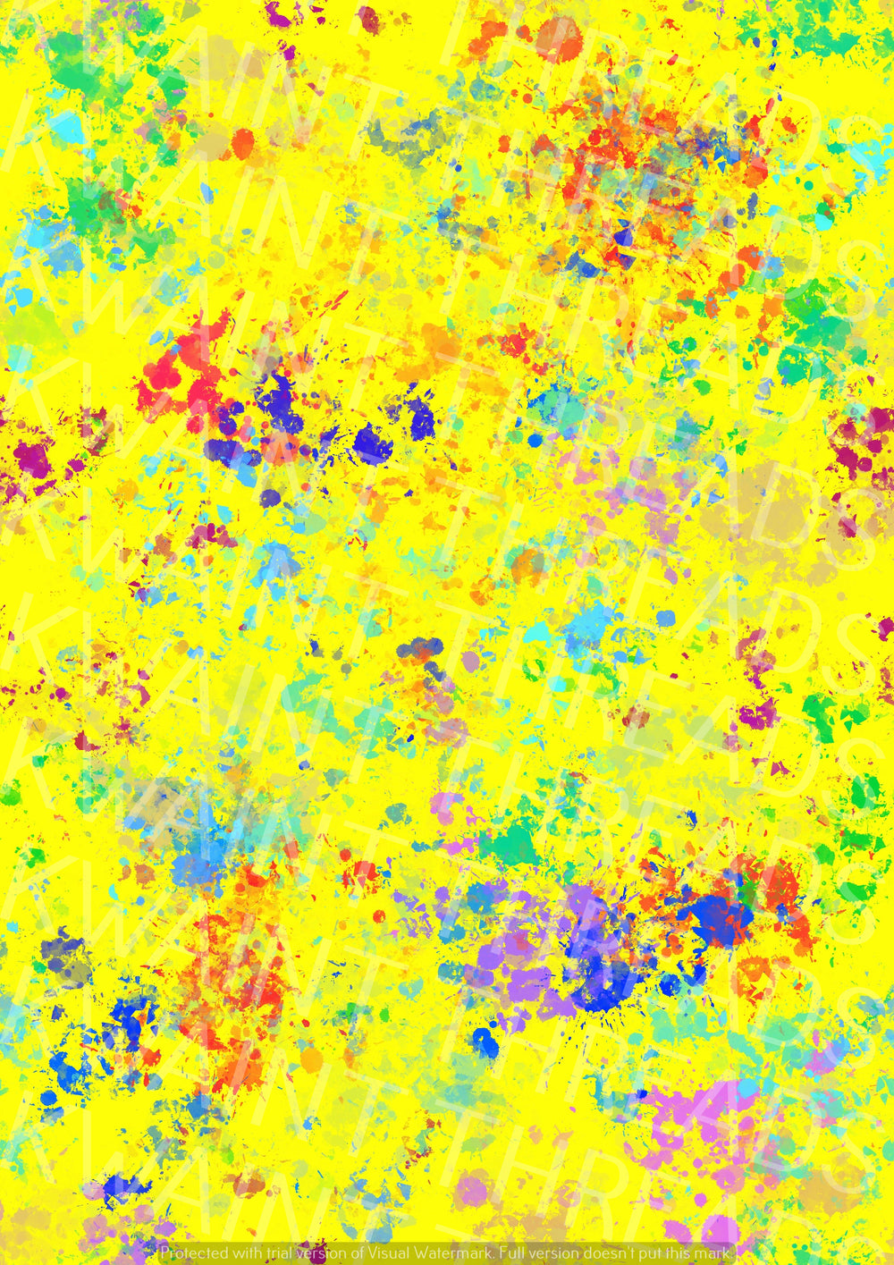 Karly Art Little Weirdos Colin Yellow Splatter Fabric On Demand Pre Order