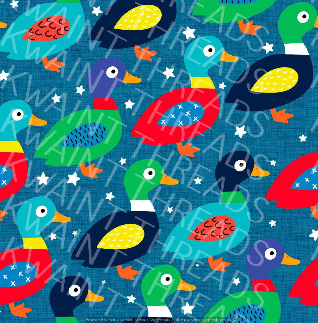 Fabric Mama Duck Duck Duck Fabric On Demand Pre Order
