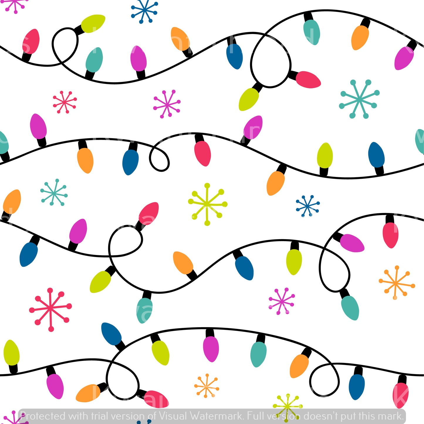 Kwaint Christmas Lights Preorder On Demand Printed Fabric