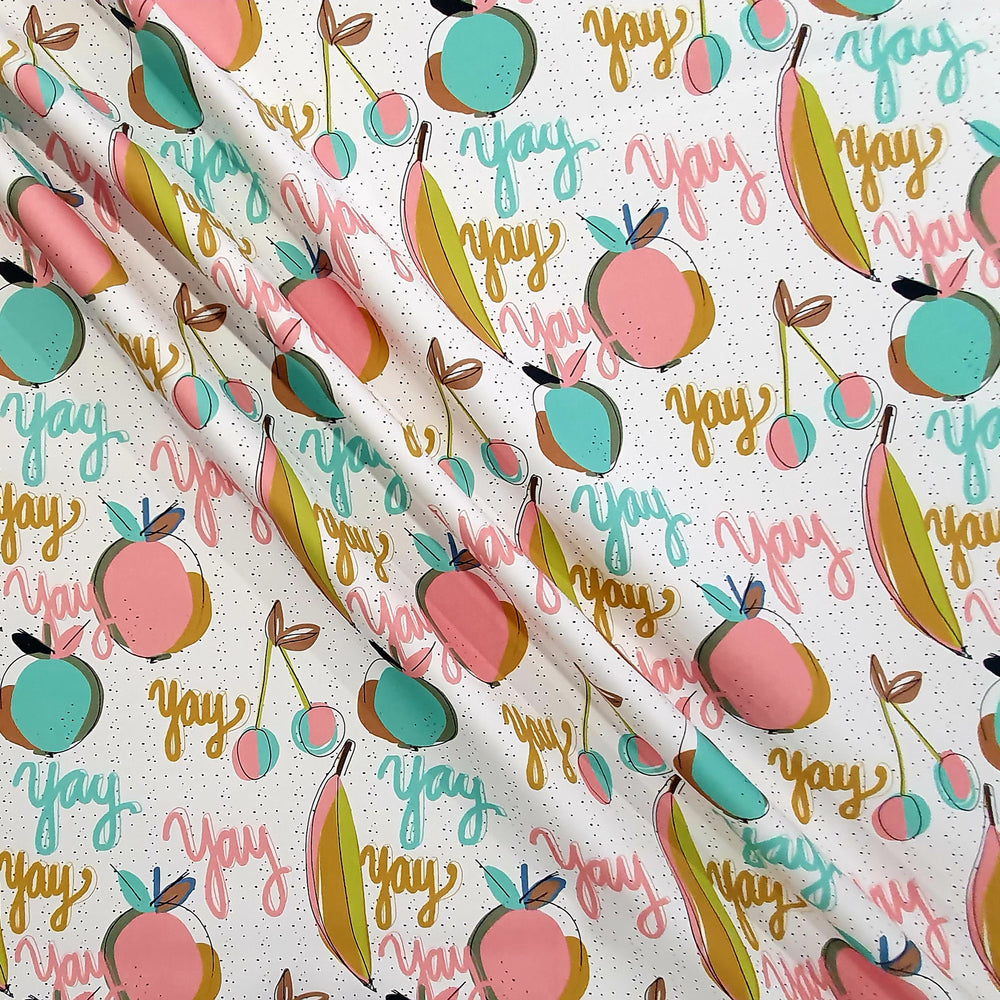 Lillestoff Yay Yay Yay Fruit Organic 100% Cotton Woven Fabric Cotton Canvas