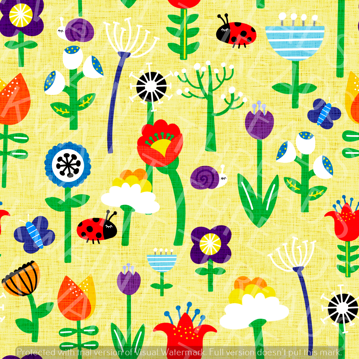 Fabric Mama Spring Garden Flowers Fabric On Demand Pre Order