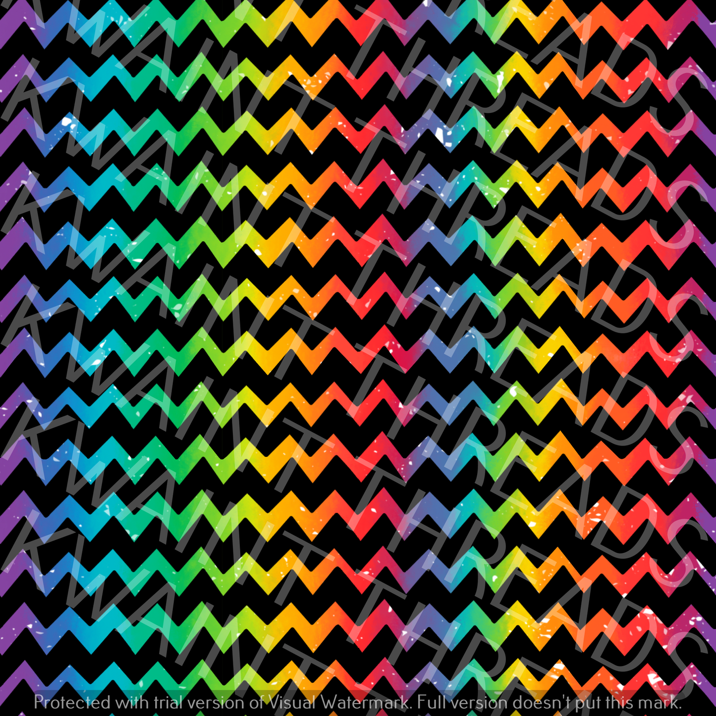 Fabric Mama Coordinate Rainbow Zig Zags Black Fabric On Demand Pre Ord