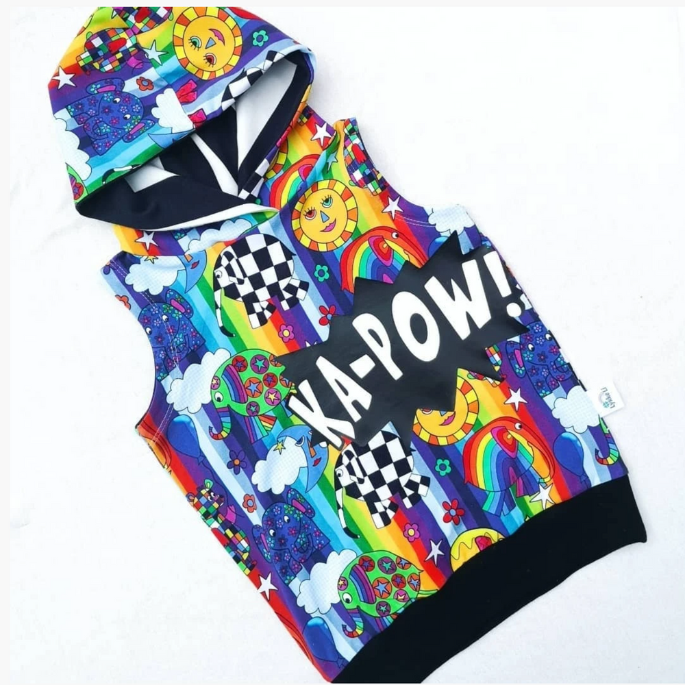 
                      
                        Juels Rainbow Elephants Organic Cotton Lycra Jersey Multicoloured Knit Fabric
                      
                    