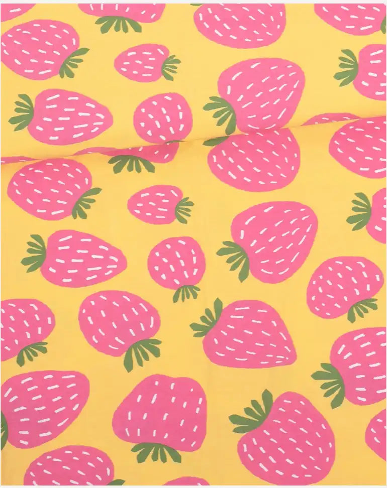 PaaPii Strawberries Yellow Cotton Lycra