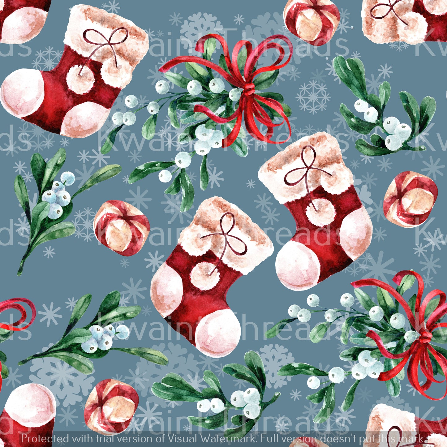 Kwaint Christmas Julstrumpa Soft Blue Preorder On Demand Preorder