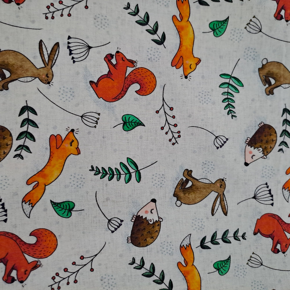 Fabric Mama Woodland Friends Cotton Interlock