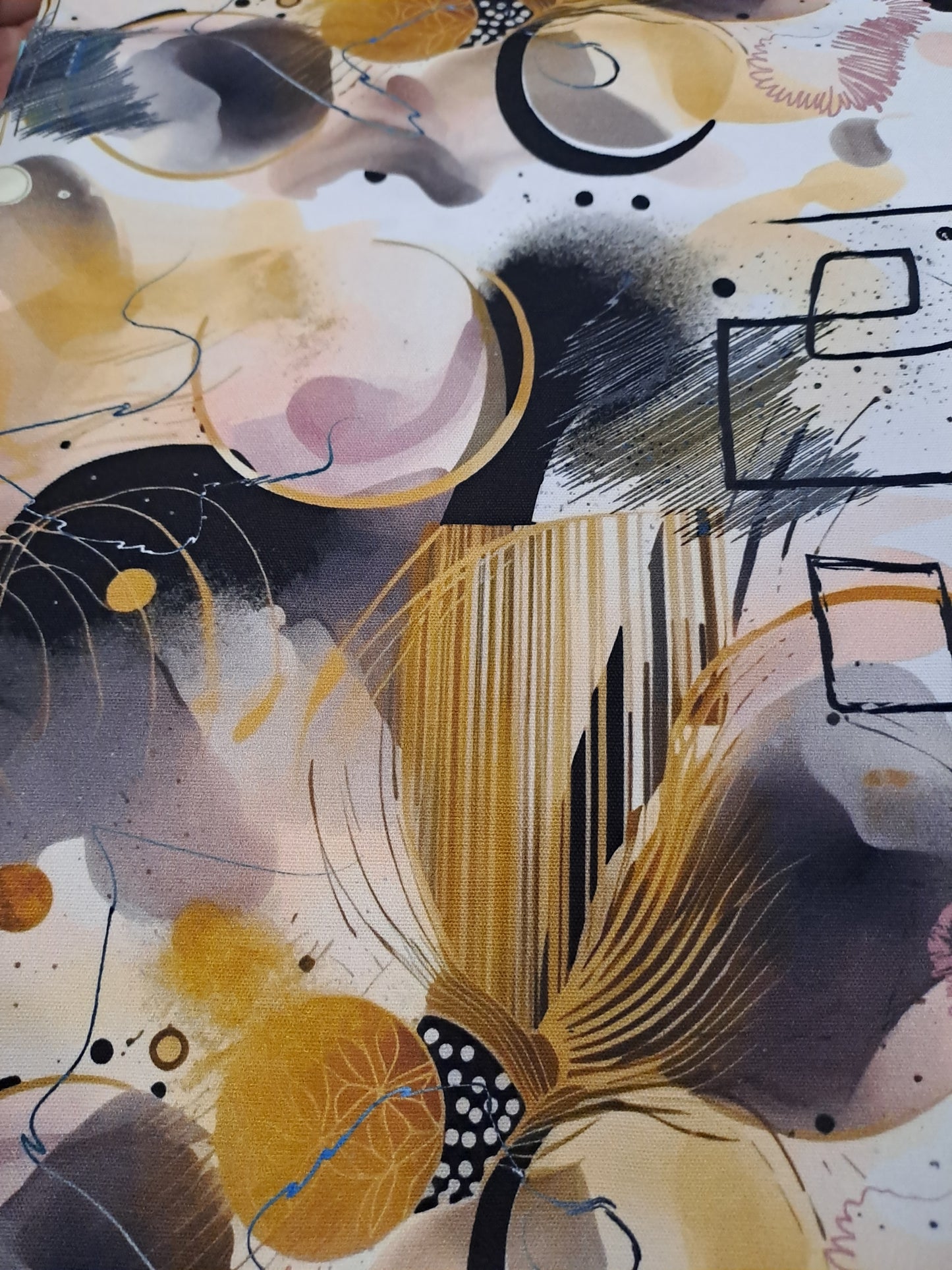 Kwaint Neutral Abstract Canvas 250gsm