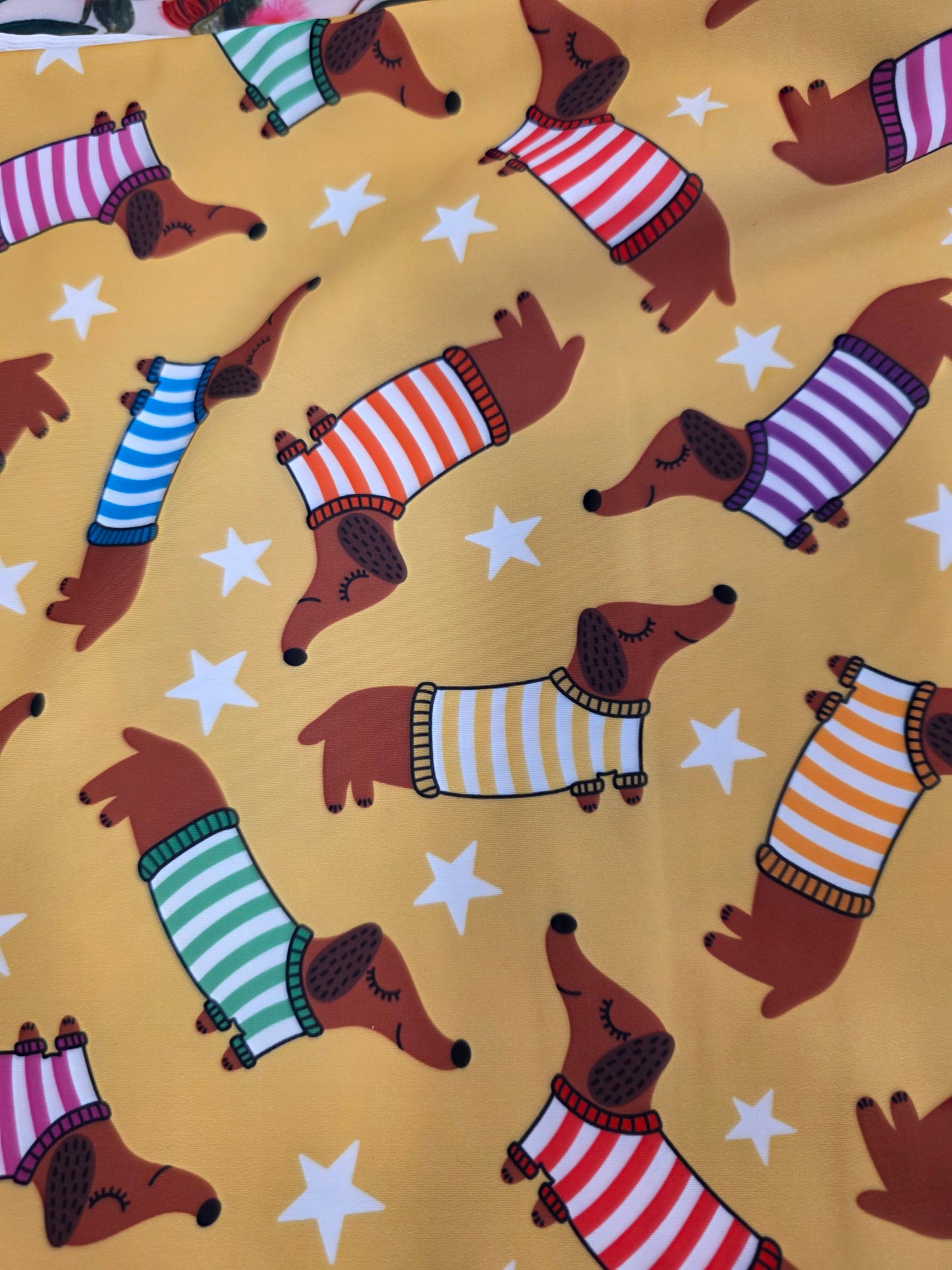 Fabric Mama Hot Dog SPF50+ Swim Fabric