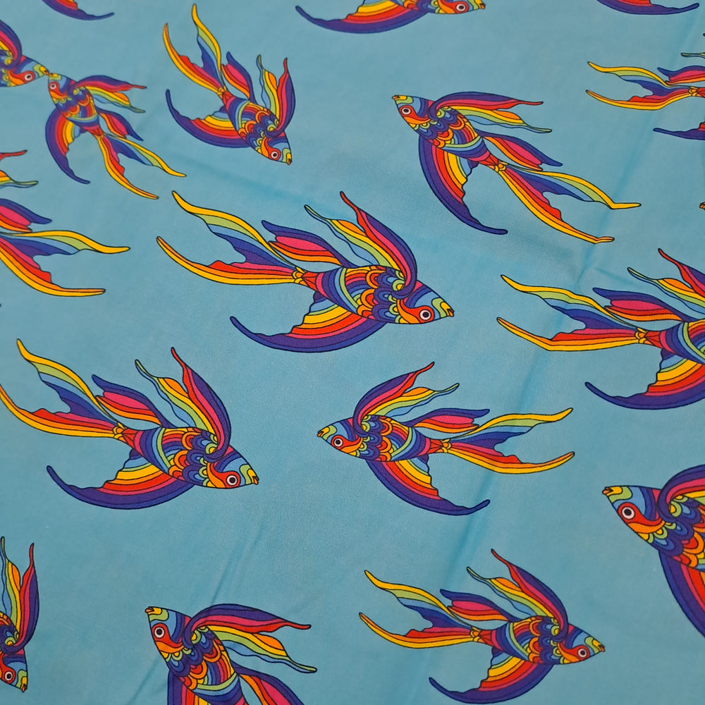 Karly Art Rainbow Fish 150gsm Twill