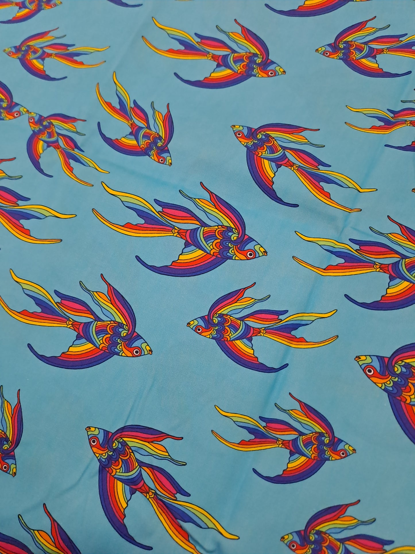 Karly Art Rainbow Fish 150gsm Twill